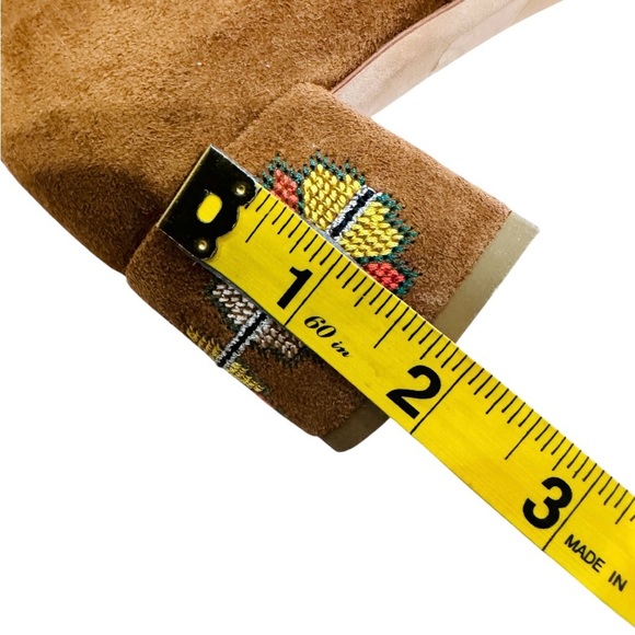 ETRO brown suede embroidered heel over the knee boots NEW - Picture 9 of 9